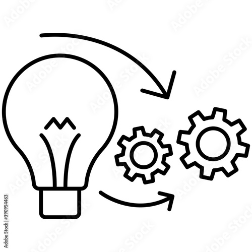 
Creative process, flat icon idea generation
