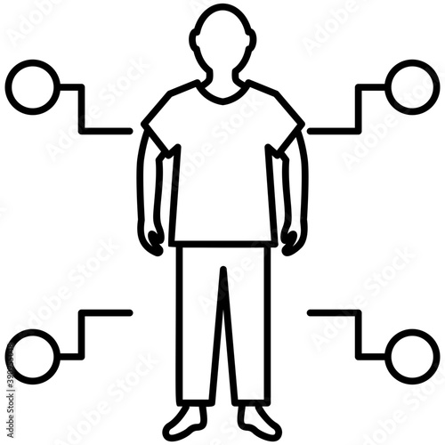 
Flat icon public speaker. Speech 
