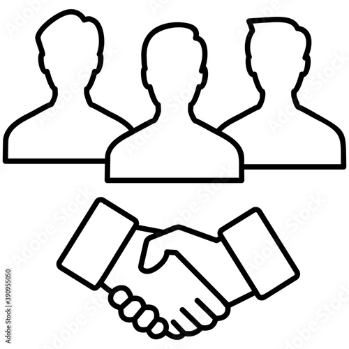 
Flat design icon collaborative team. Team relations 
