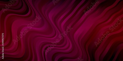 Dark Pink vector pattern with wry lines.