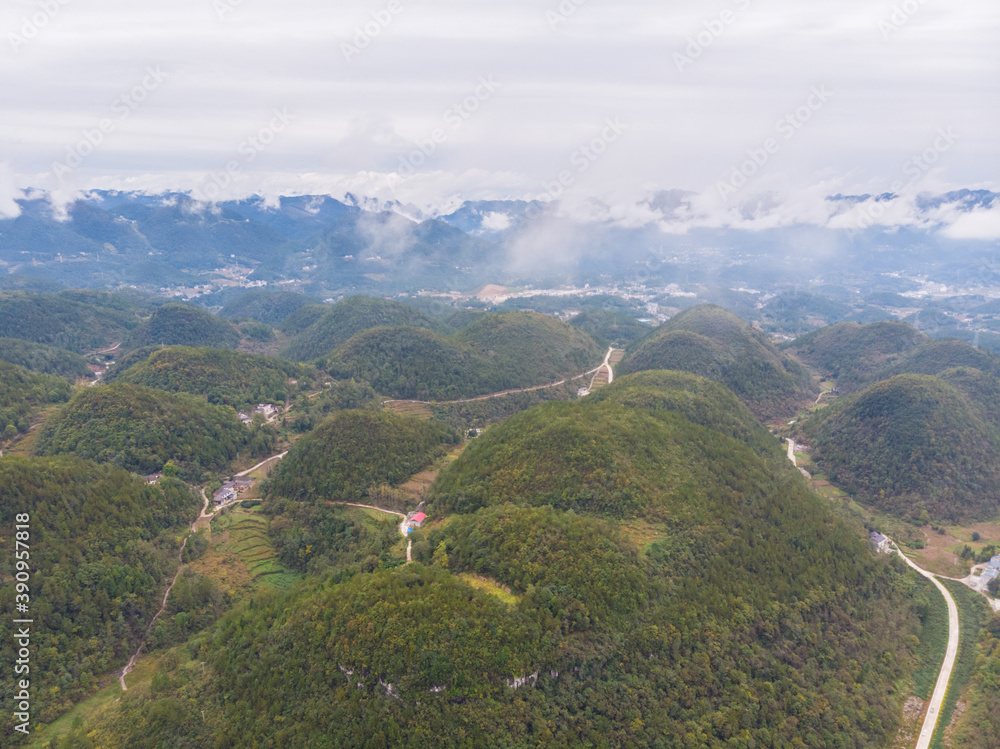 Autumn scenery of the Dixin Valley Scenic Area in Enshi, Hubei, China
