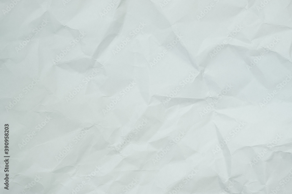 Obraz premium Texture of white recycle crumpled paper, copy space for text.