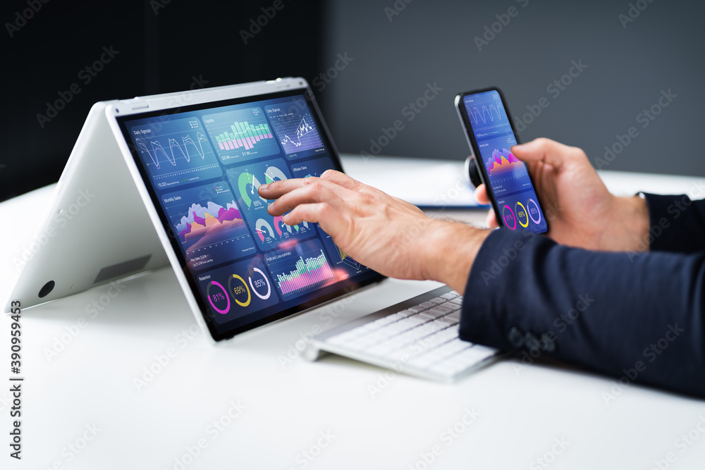 KPI Business Analytics Data Dashboard. Analyst KPI Business Analytics Data Dashboard. Analyst
