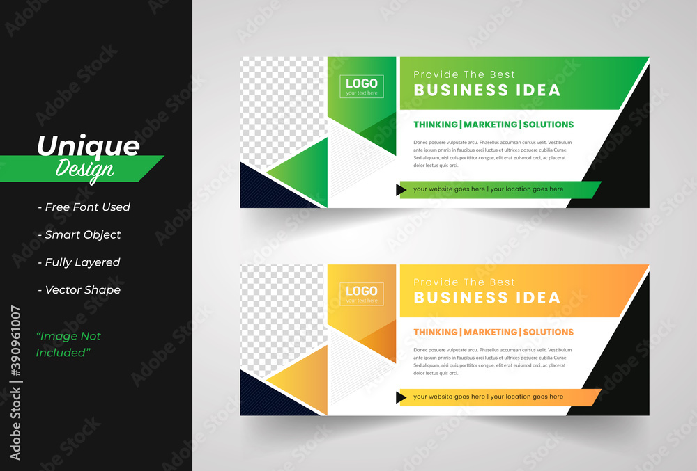 Modren Corporate Web Banner Template Set  Design.