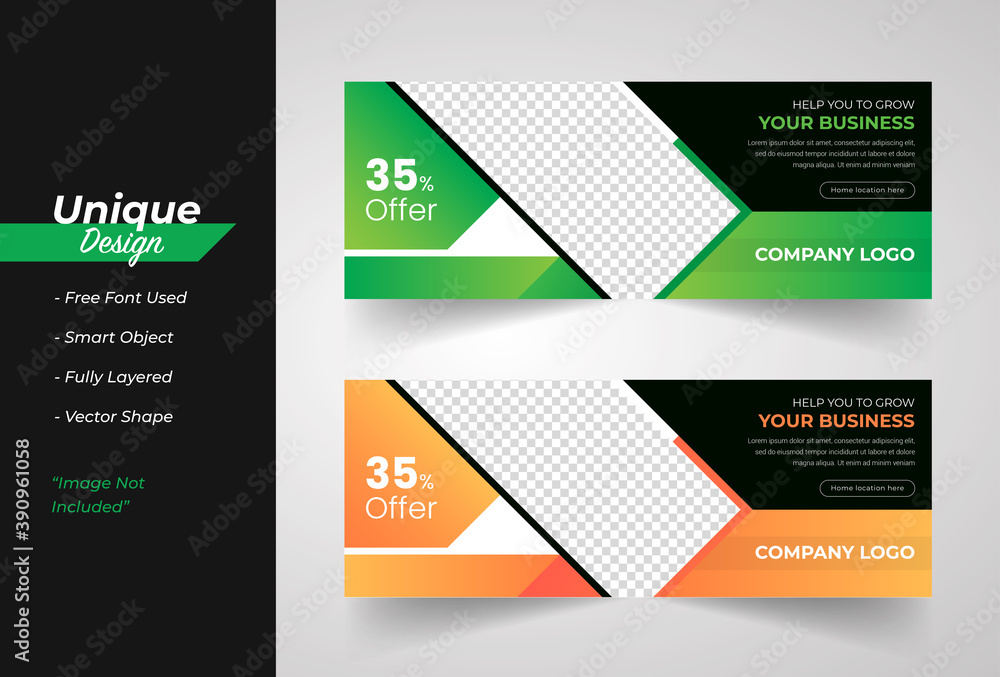 Modren Corporate Web Banner Template Set  Design.