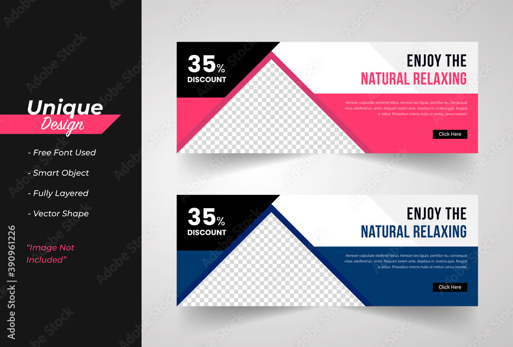 SPA & Massage Concept Web banner Template. SPA & Massage Concept Web banner Template.