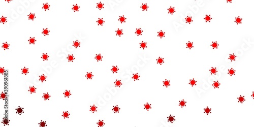 Light red vector texture with disease symbols.
