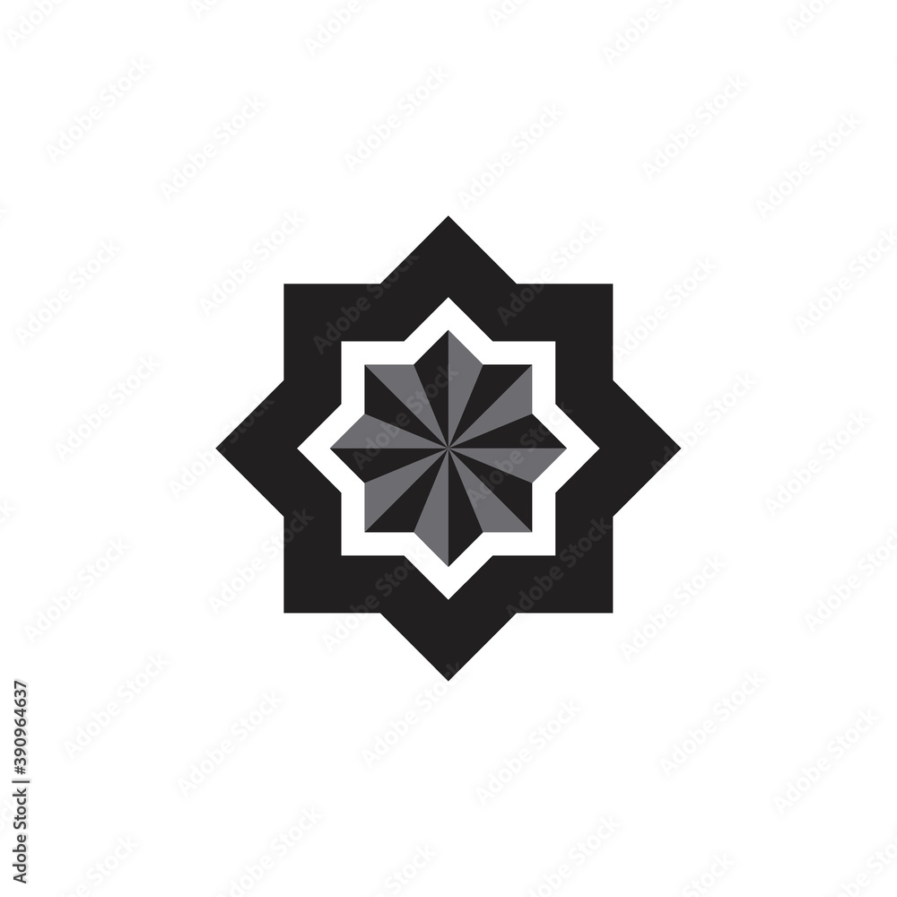 3D Star ramadan pattern icon logo design vector 3D Star ramadan pattern icon logo design vector