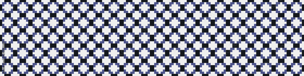 Fototapeta premium Abstract Cross Pattern Dots Logo generative computational art illustration