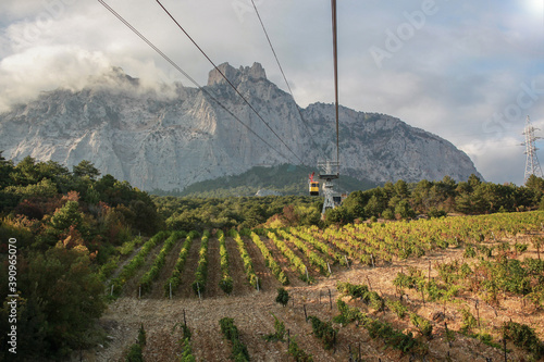 fields in the mountains