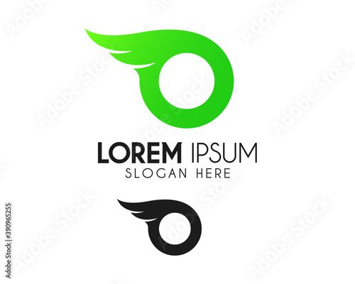 Wing letter O logo design. Modern logo suitable for creative vector element or template