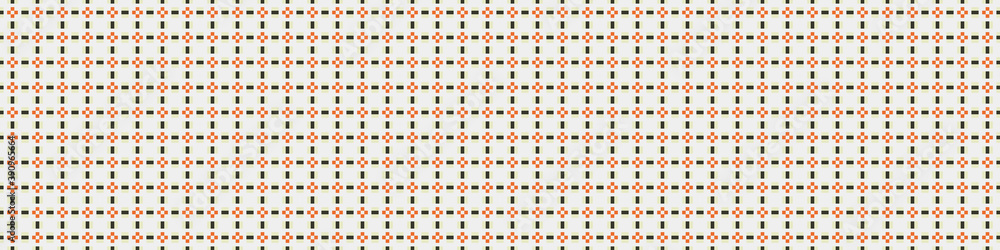 Naklejka premium Abstract Cross Pattern Dots Logo generative computational art illustration