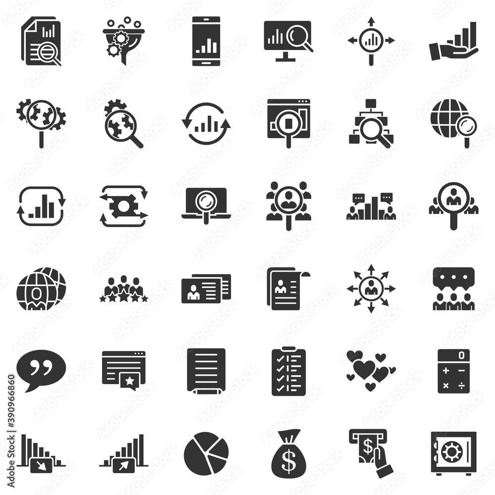 Global money icon set in flat style. Global information vector illustration on white isolated background. Finance data business concept. Global money icon set in flat style. Global information vector illustration on white isolated background. Finance data business concept.