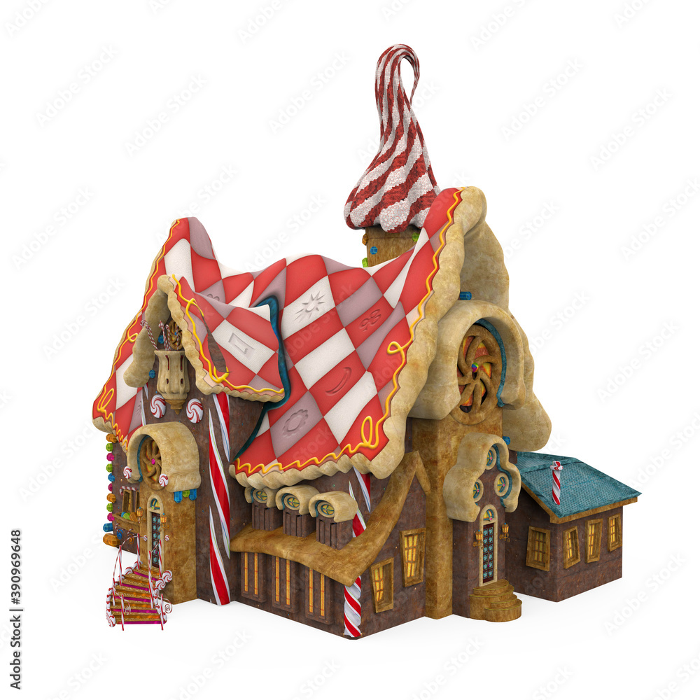 Obraz na plátně Gingerbread House Isolated