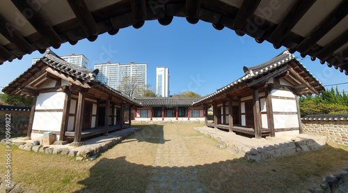 Yeonil hyanggyo Local Confucian School in Hyoja-dong, Nam-gu, Pohang-si, Gyeongsangbuk-do, South Korea was filmed on November 7, 2020 photo