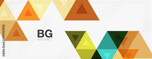 Mosaic triangle pattern abstract background for cover, banner, flyer and poster and other template