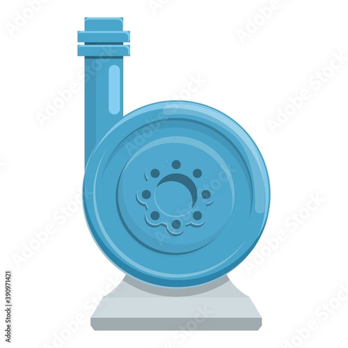Steel water pump icon. Cartoon of steel water pump vector icon for web design isolated on white background