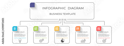 Presentation infographic template 5 options
