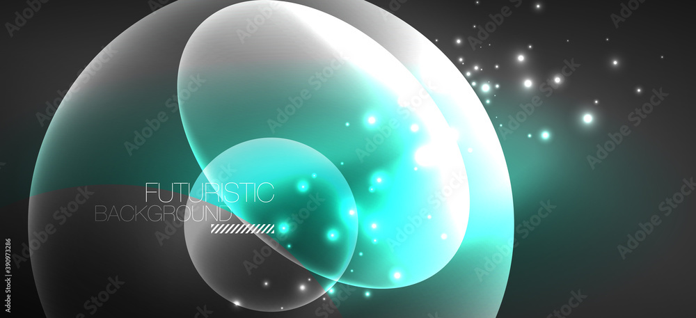 Neon ellipses abstract backgrounds. Shiny bright round shapes glowing in the dark. Vector futuristic illustrations for covers, banners, flyers and posters and other Neon ellipses abstract backgrounds. Shiny bright round shapes glowing in the dark. Vector futuristic illustrations for covers, banners, flyers and posters and other