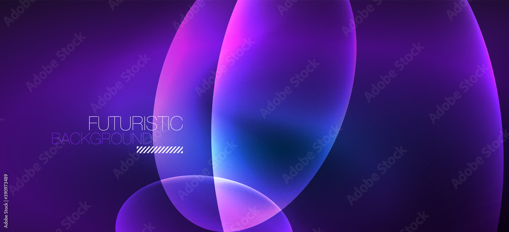 Neon ellipses abstract backgrounds. Shiny bright round shapes glowing in the dark. Vector futuristic illustrations for covers, banners, flyers and posters and other Neon ellipses abstract backgrounds. Shiny bright round shapes glowing in the dark. Vector futuristic illustrations for covers, banners, flyers and posters and other