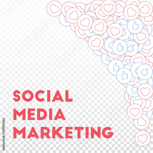 Social media icons. Social media marketing concept