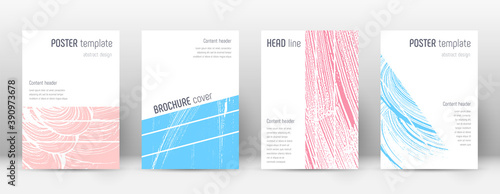 Cover page design template. Geometric brochure lay