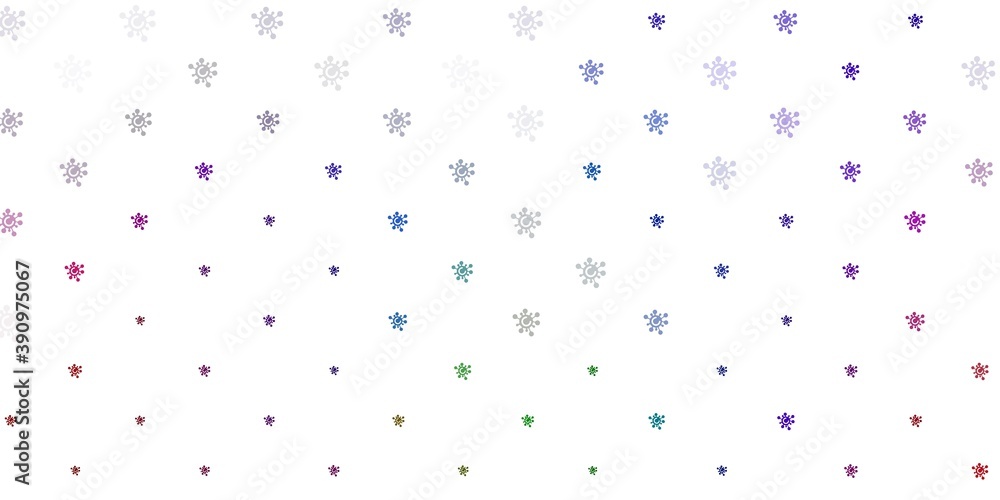 Light Multicolor vector template with flu signs.