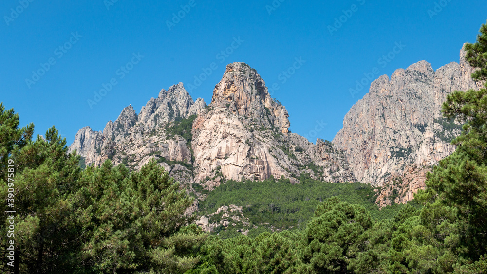 Peaks of Bavella, Mountains of Zonza, Corsica France Peaks of Bavella, Mountains of Zonza, Corsica France