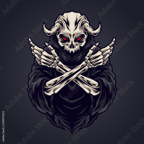 Grim reaper skull