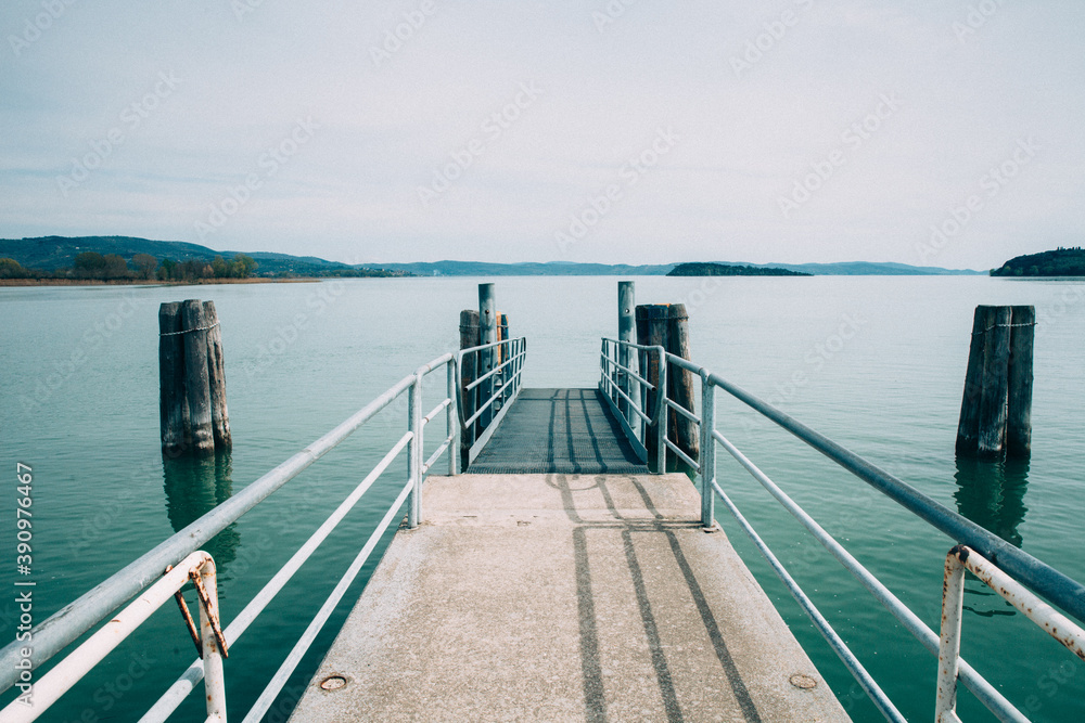 Tranquil Lake Pier
