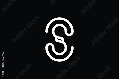 CS logo letter design on luxury background. SC logo monogram initials letter concept. CS icon logo design. SC elegant and Professional letter icon design on black background. C S CS SC