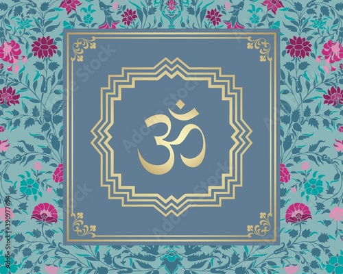 aum syllable , paisley design ,Hinduism , India	