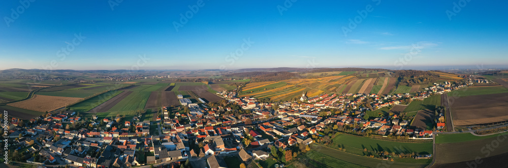 Stetten in the Korneuburg district. Beautiful village in the Lower Austria Weinviertel region.