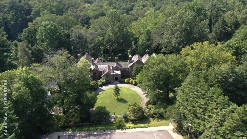 The view from the top. Location of the Parque in Ridley Creek State Park, Pennsylvania, USA. Ancient castle. The view from the top. Location of the Parque in Ridley Creek State Park, Pennsylvania, USA. Ancient castle.