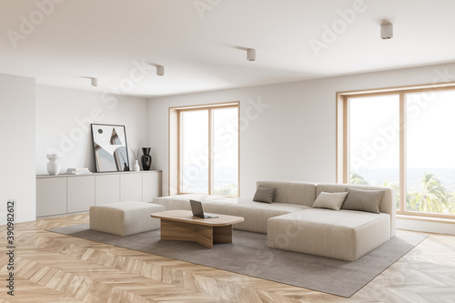 White living room corner with sofa © ImageFlow