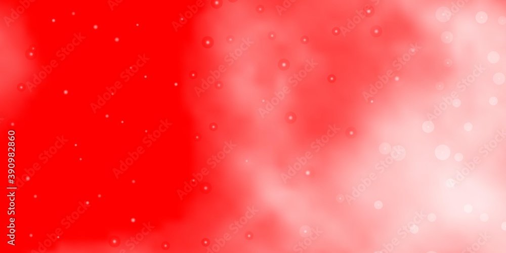 Light Red vector layout with bright stars.