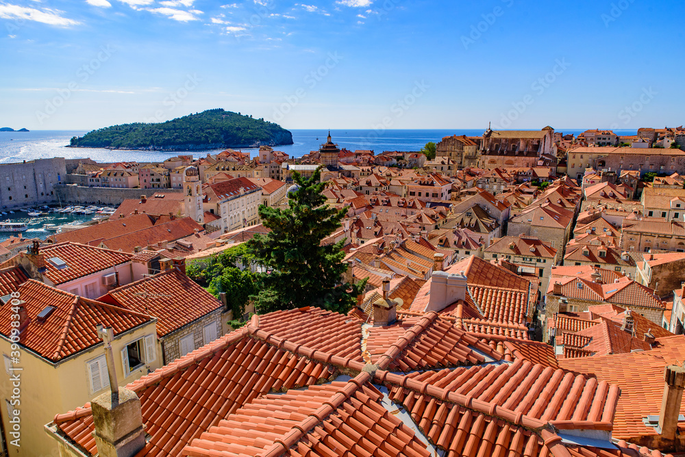 Overview of the old town of Dubrovnik, Croatia