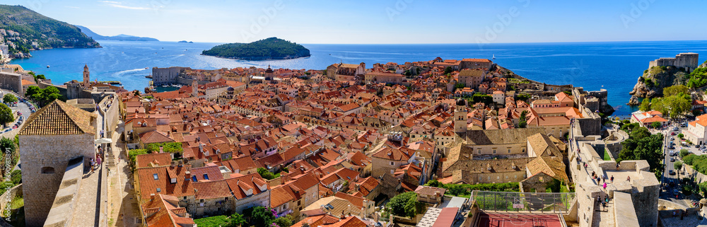 Panorama of the old town of Dubrovnik, Croatia