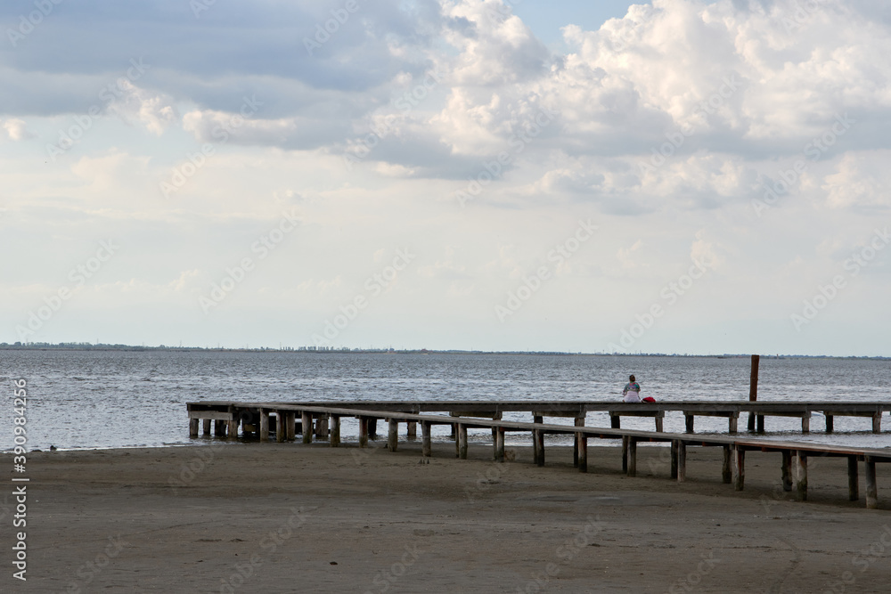 wooden pier overlooking the sea wooden pier overlooking the sea