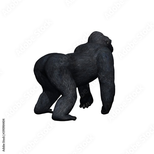 Wild animals - gorilla - isolated on white background - 3D illustration