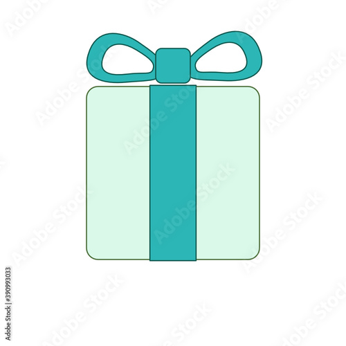 gift box with ribbon isolated icon