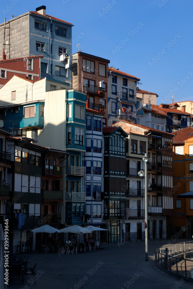 Architecture of the village of Bermeo, Spain