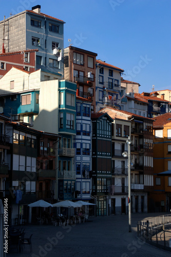Architecture of the village of Bermeo, Spain © Laiotz
