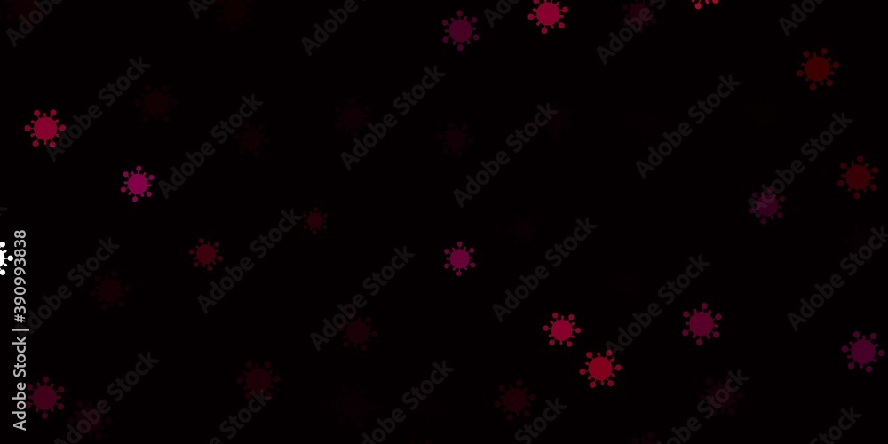 Light pink vector texture with disease symbols.