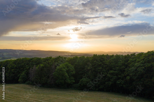 Drone panorama over landscape in Germany © wlad074