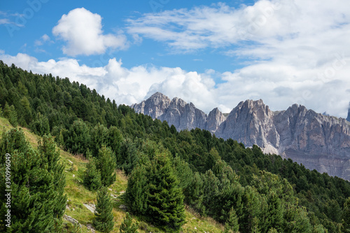 Landscape panorama of Seiser Alm in South Tyrol, Italy