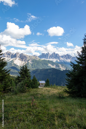 Landscape panorama of Seiser Alm in South Tyrol, Italy