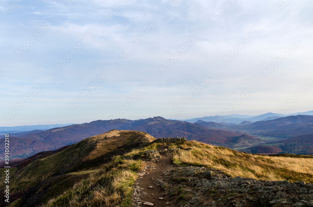 Bieszczady panorama z połoniny Caryńskiej Bieszczady panorama z połoniny Caryńskiej
