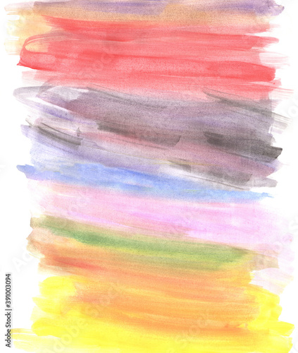 Abstract acrylic watercolor paint rainbow colors