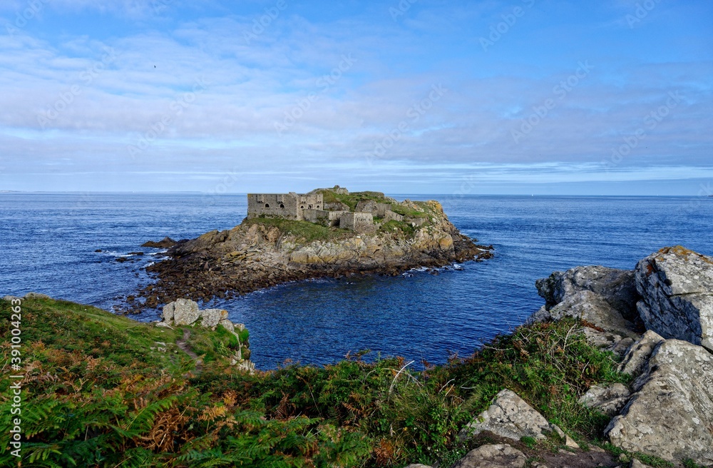 Presqu'île de Kermorvan, Fort de l’îlette, Forteresse, Gr34, Le Conquet, Finistère, Bretagne, France
